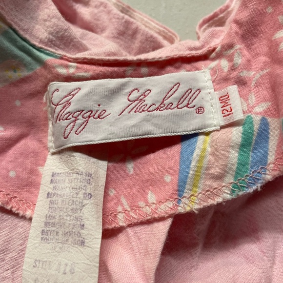 Vintage Maggie Mackall cotton pastel one piece  romper 12 months snap crotch - Picture 2 of 7